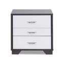 20" Eloy Accent Table White/Black - Acme Furniture: Modern Rectangular Design, MDF Frame, Wood Composite Top, Drawer Storage