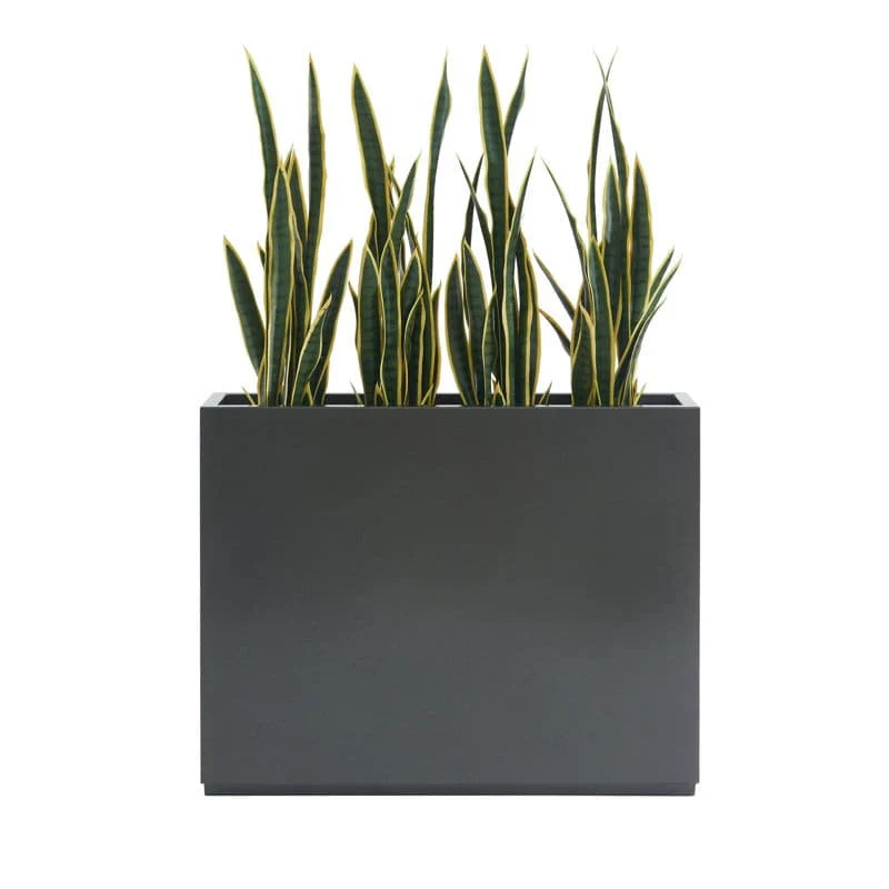Jardinera metálica alta y larga para plantas de exterior, de 96,5 cm de largo x 25,4 cm de ancho x 76,2 cm de alto - 96,5x76,2x25,4