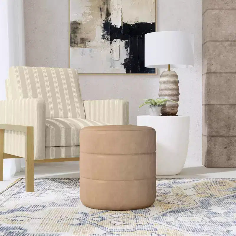 Pouf rotondo imbottito - HomePop