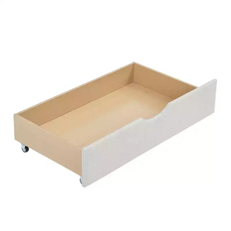 Divano Letto da Giorno Twin/Full Size, Rivestito in Tessuto Trapuntato con Cassetti - ModernLuxe