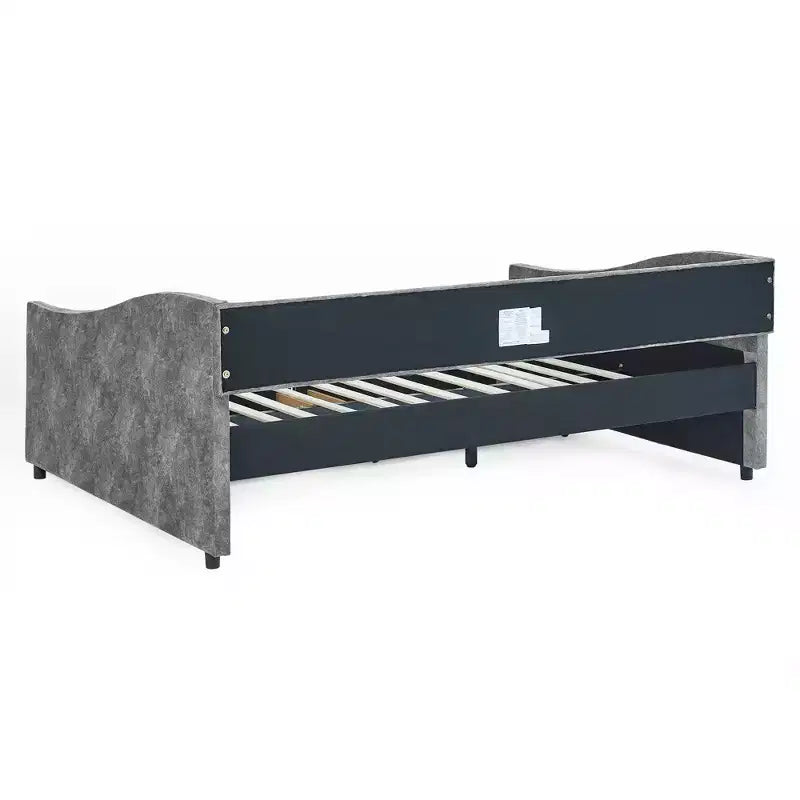 Divano Letto da Giorno Twin/Full Size, Rivestito in Tessuto Trapuntato con Cassetti - ModernLuxe