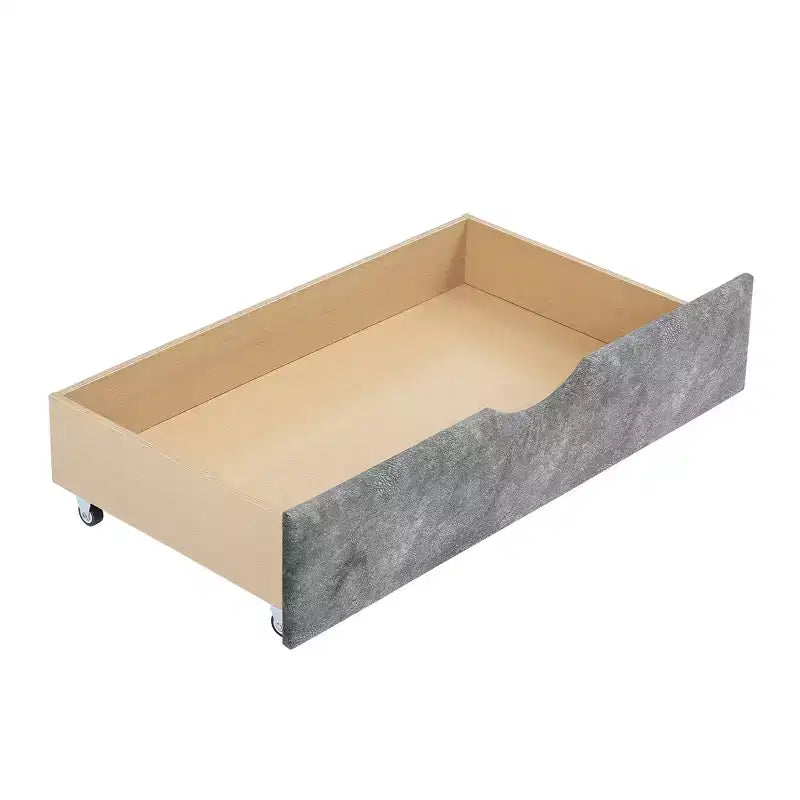 Divano Letto da Giorno Twin/Full Size, Rivestito in Tessuto Trapuntato con Cassetti - ModernLuxe