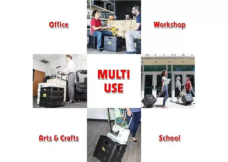 Carrello Quik Cart Sport pieghevole con ruote per insegnanti - Capacità 36 kg