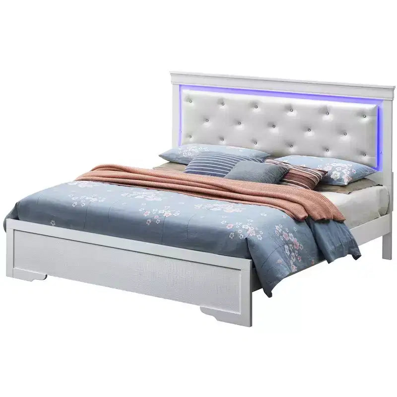 Passion Furniture Lorana and Full Panel Beds