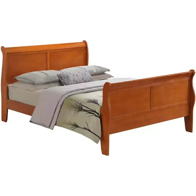 Letto a slitta Queen Louis Philippe con pediera alta