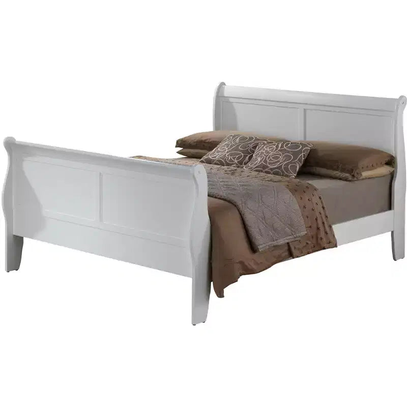 Letto a slitta Queen Louis Philippe con pediera alta