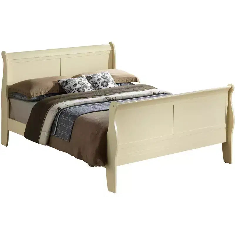 Letto a slitta Queen Louis Philippe con pediera alta