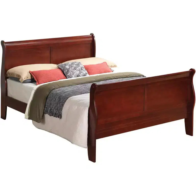 Letto a slitta Queen Louis Philippe con pediera alta