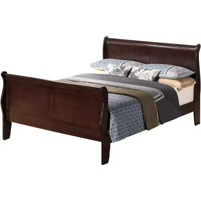 Letto a slitta Queen Louis Philippe con pediera alta