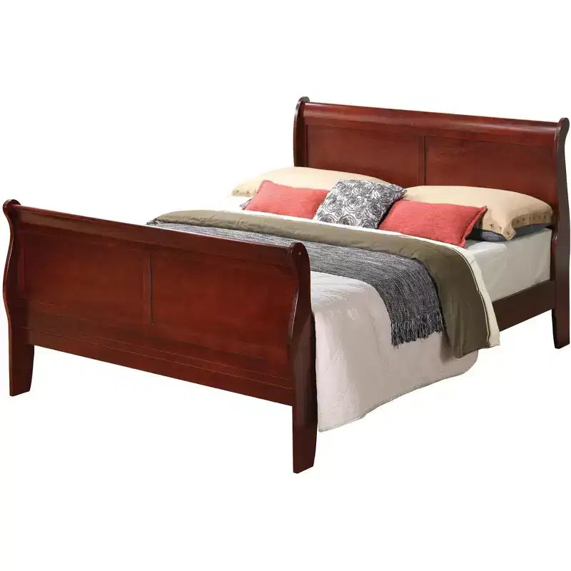 Letto a slitta Queen Louis Philippe con pediera alta