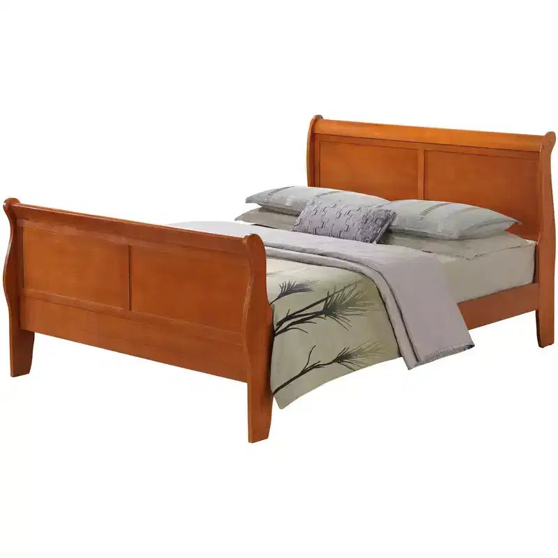 Letto a slitta Queen Louis Philippe con pediera alta