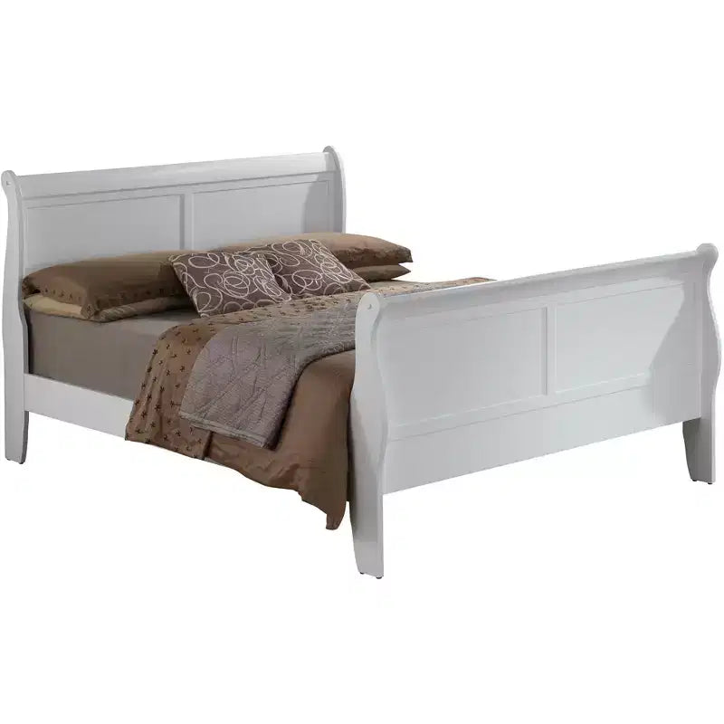 Letto a slitta Queen Louis Philippe con pediera alta