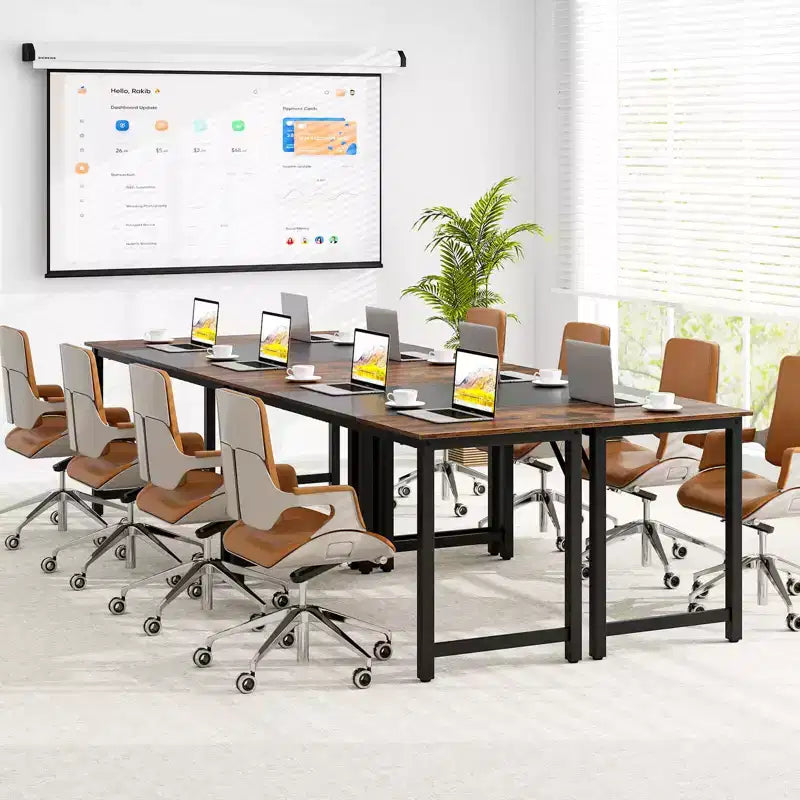 Set di 2/4/6 Grandi scrivanie da 63 pollici per computer, postazioni di lavoro, tavoli da conferenza, ufficio domestico