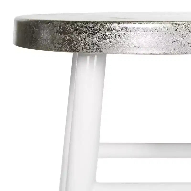 Sgabello da bancone color argento