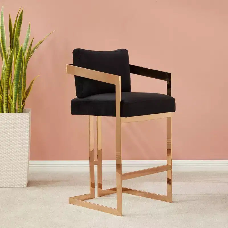 Sgabello da bar Taraji Velvet - Giotto Black