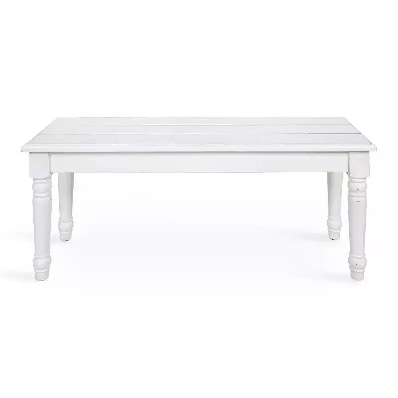 Panca rettangolare in legno Cates, 42x14x19, Bianco