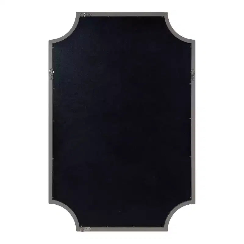 Specchio Hogan Scalloped MDF con bordo smerlato, 24x36, argento