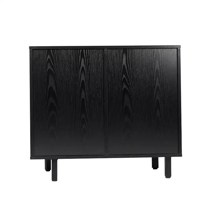 Mobile bar e credenza Elmont Classic con armadietto ad anta singola stile shaker con portabicchieri sospeso e ripiani aperti per bottiglie