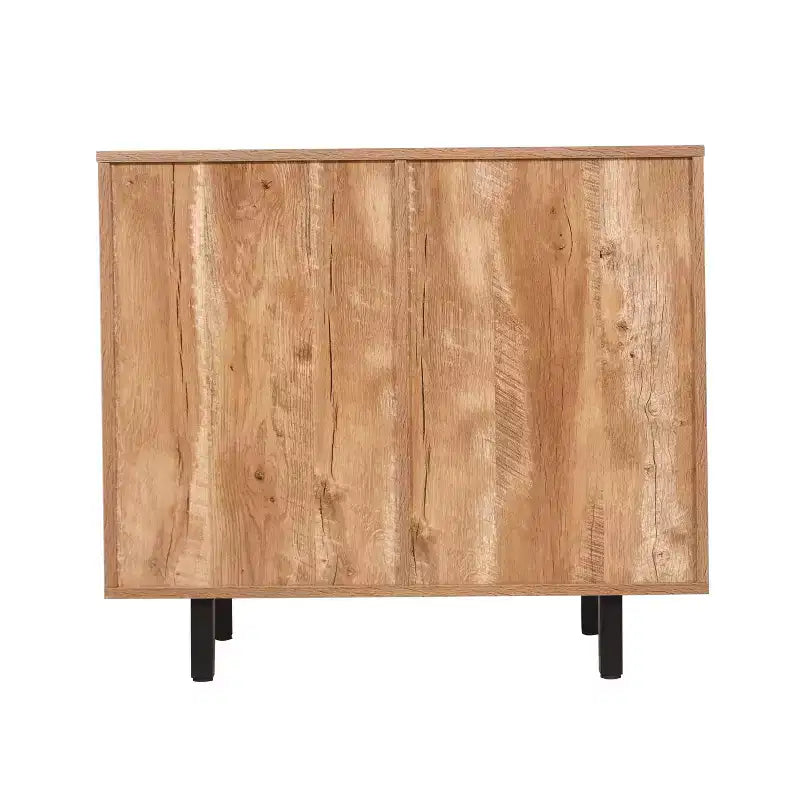 Mobile bar e credenza Elmont Classic con armadietto ad anta singola stile shaker con portabicchieri sospeso e ripiani aperti per bottiglie