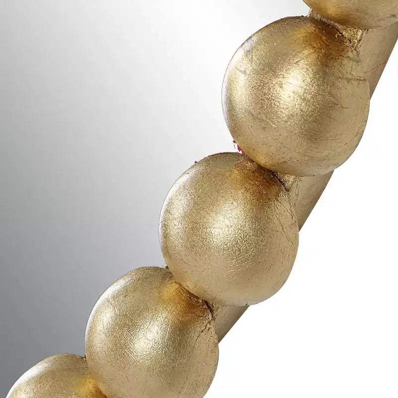 Specchio ovale da parete con perline Serna Gold Leaf 20 x 30