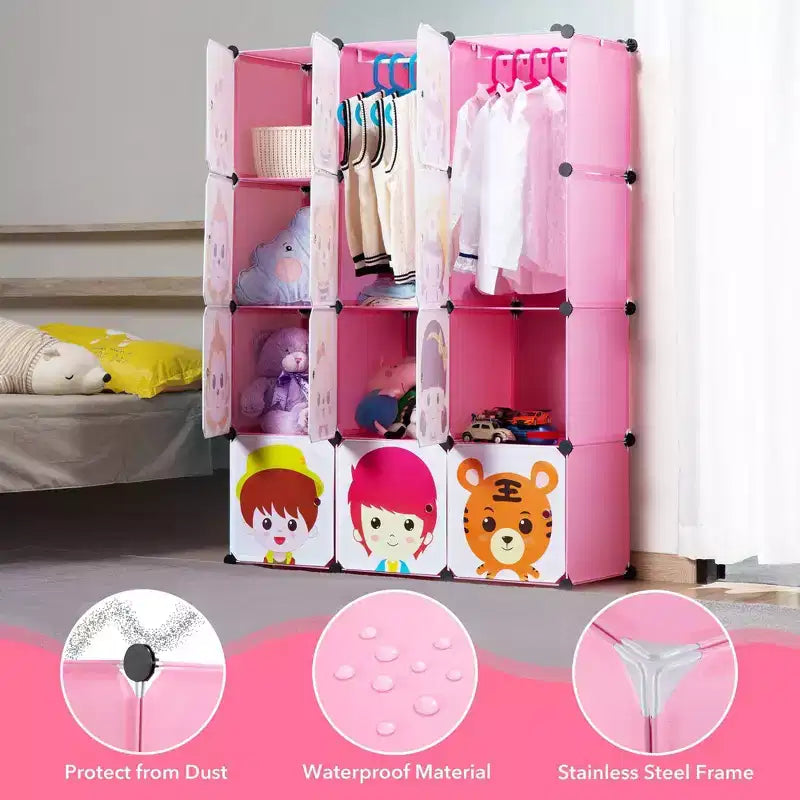 Armadio portatile per bambini/Contenitore per giocattoli