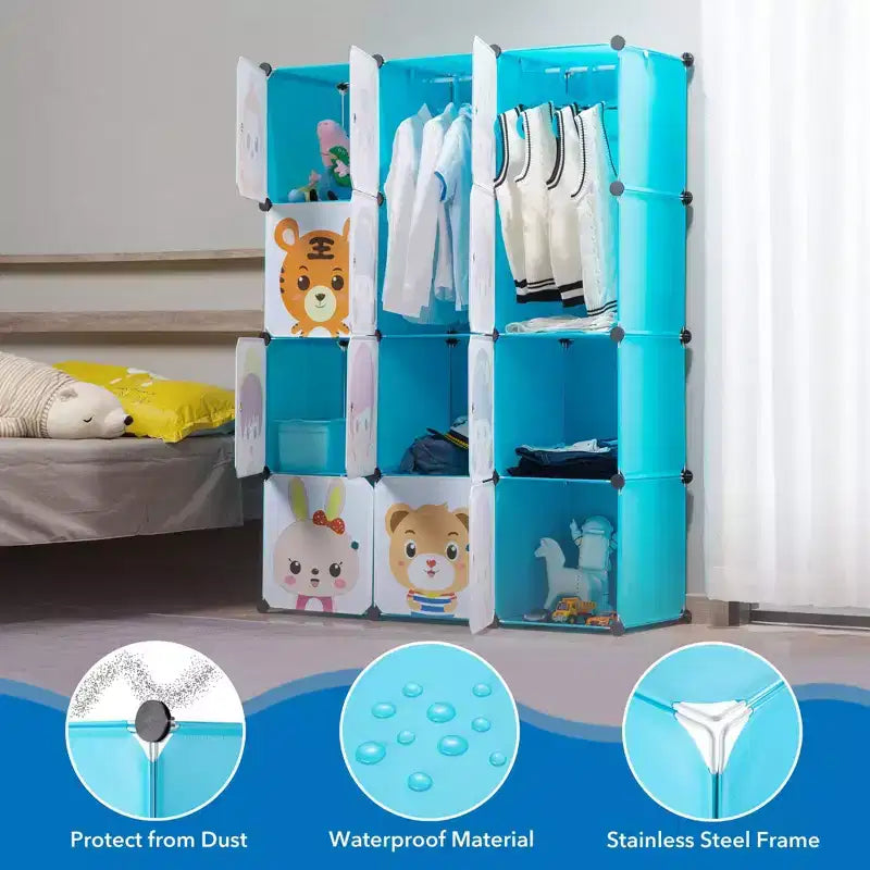 Armadio portatile per bambini/Contenitore per giocattoli