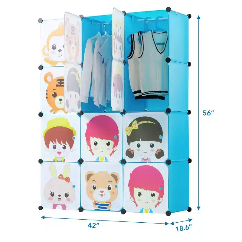 Armadio portatile per bambini/Contenitore per giocattoli