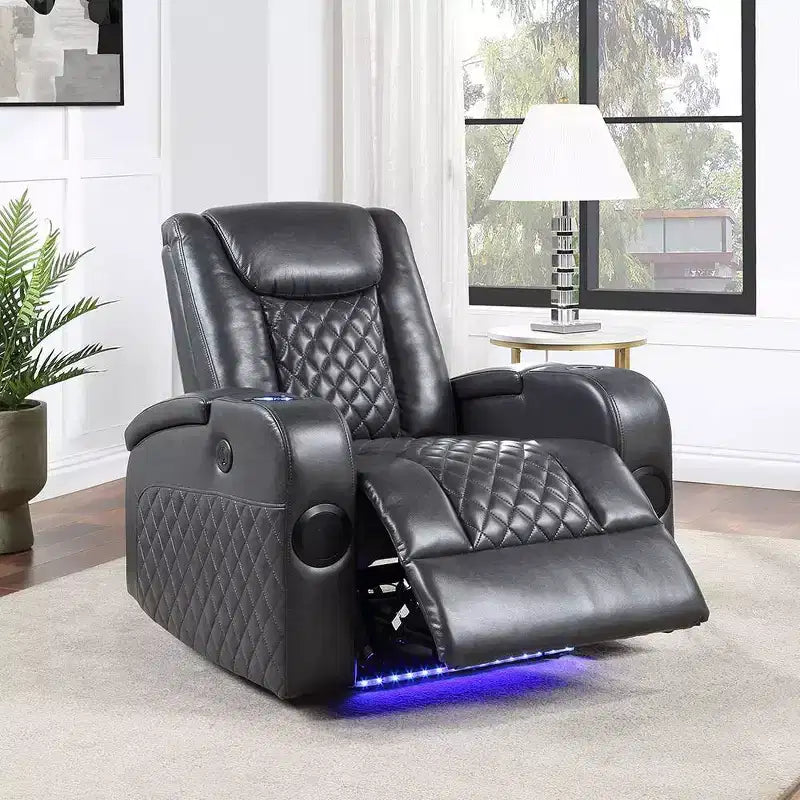 Divano reclinabile elettrico in Leather Aire