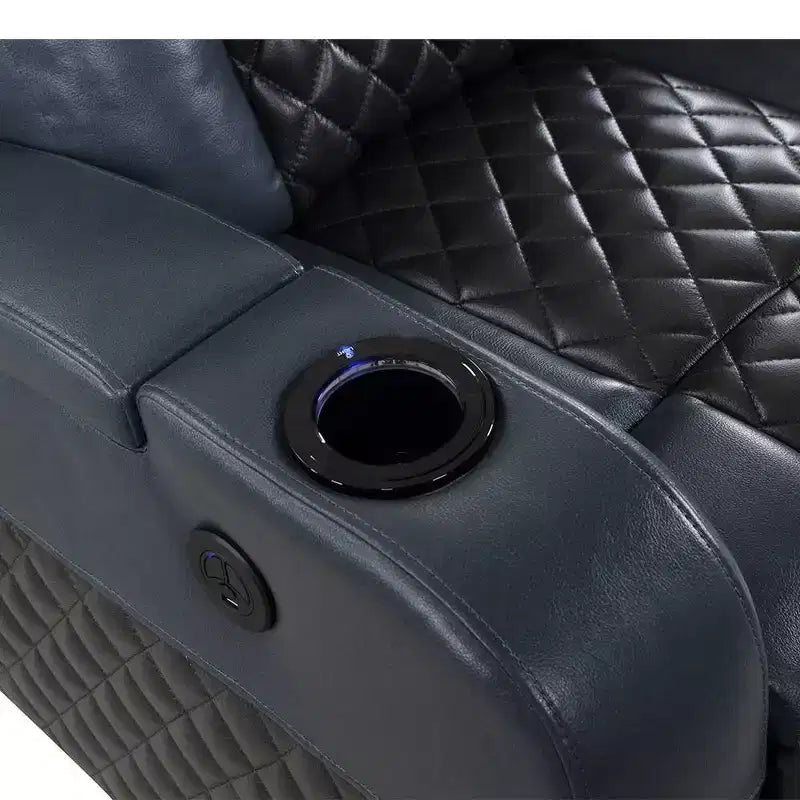 Divano reclinabile elettrico in Leather Aire