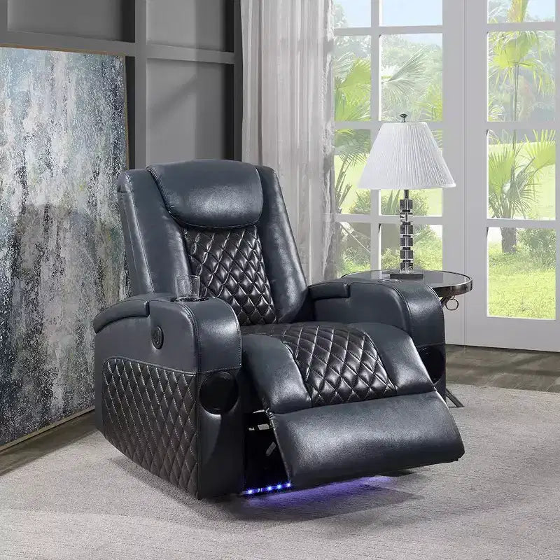 Divano reclinabile elettrico in Leather Aire