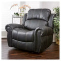 Charlie Faux Leather Glider Recliner Club Chair - Christopher Knight Home: Upholstered, Spot Clean, Wood Frame