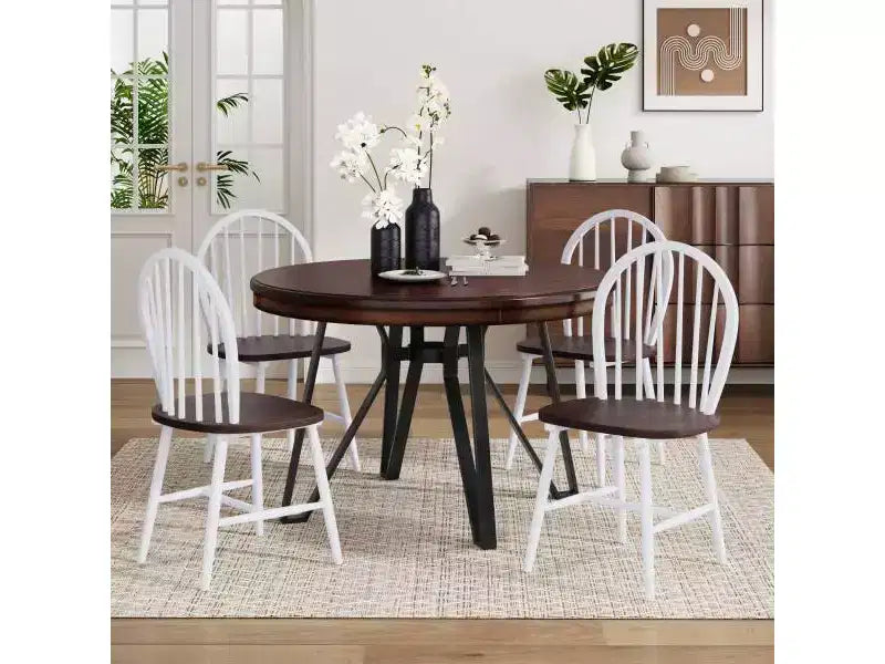 Set da pranzo Aria 5 pezzi in legno e ferro