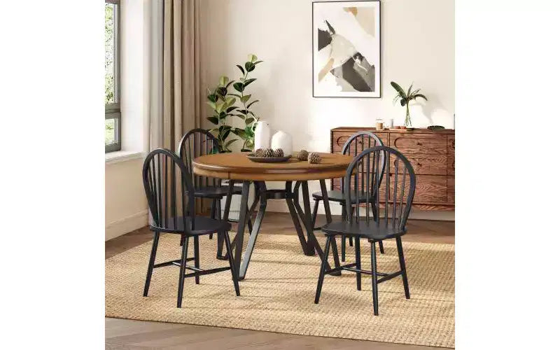 Set da pranzo Aria 5 pezzi in legno e ferro