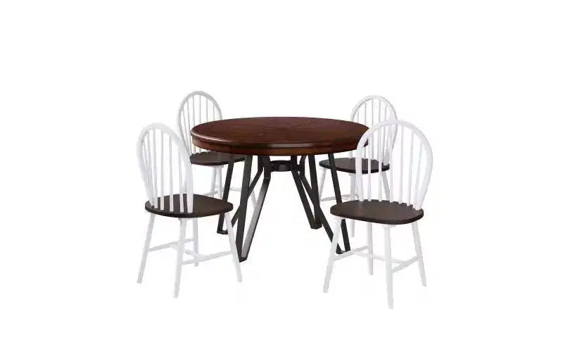 Set da pranzo Aria 5 pezzi in legno e ferro