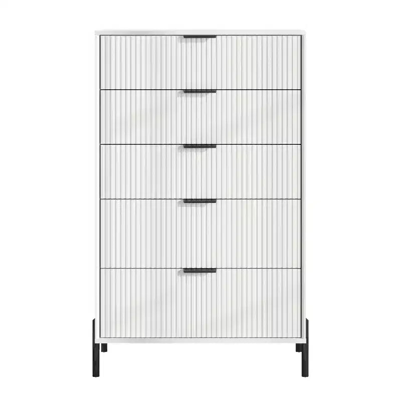 Comodini e Cassettiera Modern Elegance 3 pezzi con 3 cassetti e 5 cassetti