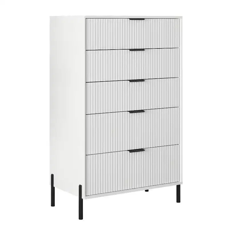 Comodini e Cassettiera Modern Elegance 3 pezzi con 3 cassetti e 5 cassetti