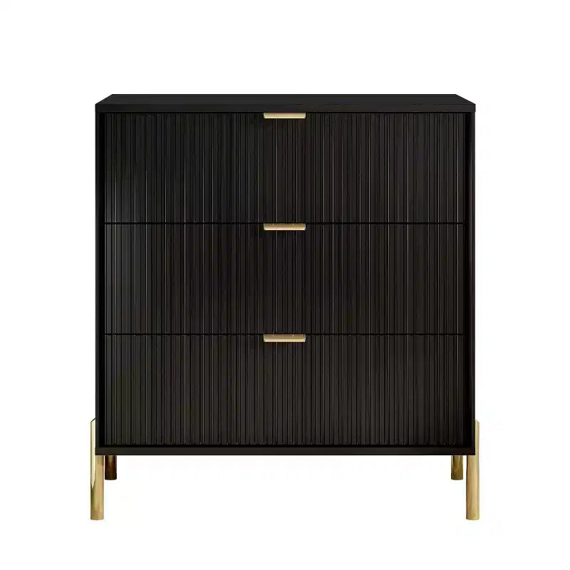 Comodini e Cassettiera Modern Elegance 3 pezzi con 3 cassetti e 5 cassetti