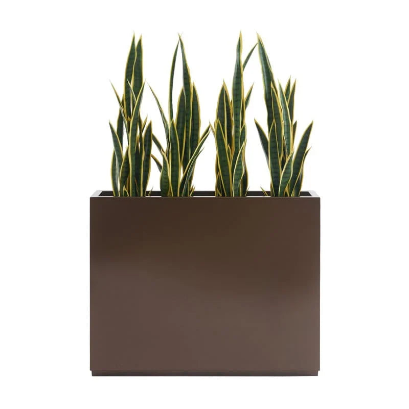 Jardinera metálica alta y larga para plantas de exterior, de 96,5 cm de largo x 25,4 cm de ancho x 76,2 cm de alto - 96,5x76,2x25,4