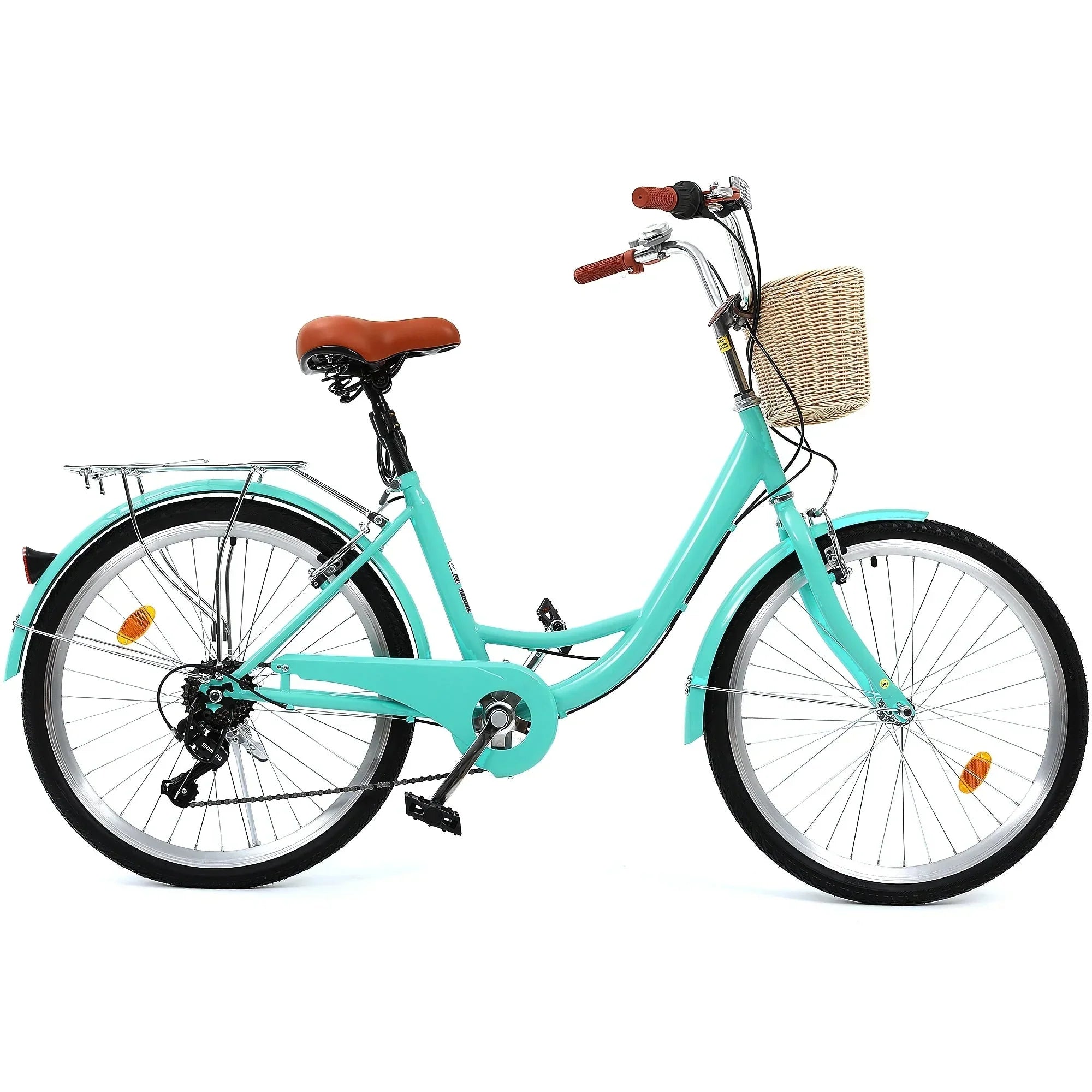 Bicicleta Moasis24/ 26 Cruiser de 7 velocidades con ajuste de paso para ir al trabajo